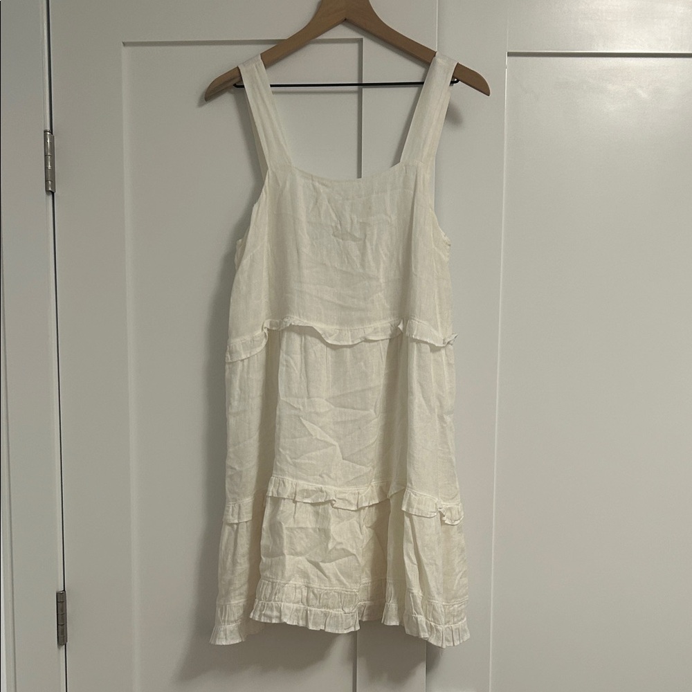 Rails white linen tank dress